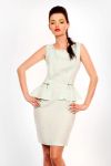 3604-2 linen dress with a zip-type vest - mint sorbet