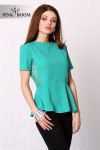 4242-2 Elegant blouse vest-type - green