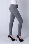 4211-1 Material pants, leggings with glitter - gray