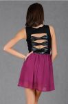 EMAMODA decorated with bows DRESS -  plum 4905-5