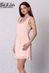 4251-2 Dress with stripes on the back - pink