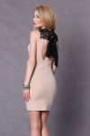 4401-2 dress tied at the neck - creamy